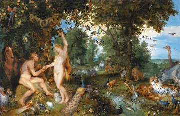 ヤン・ブリューゲルとピーター・パウル・ルーベンスは アダムとエヴァの楽園に出会った。 Oil Paintings